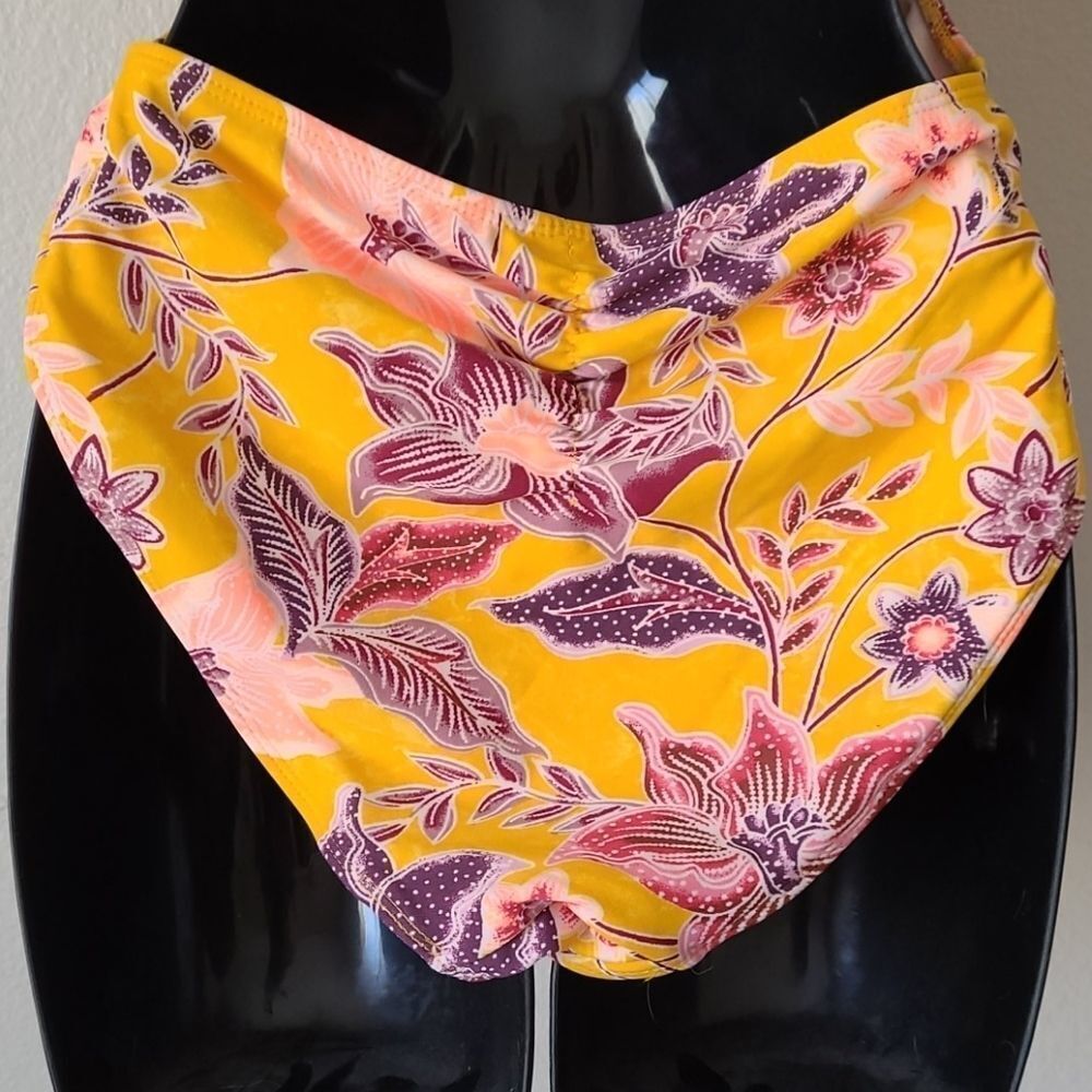 Yellow floral One Piece Swimsuit - Picture 7 of 11